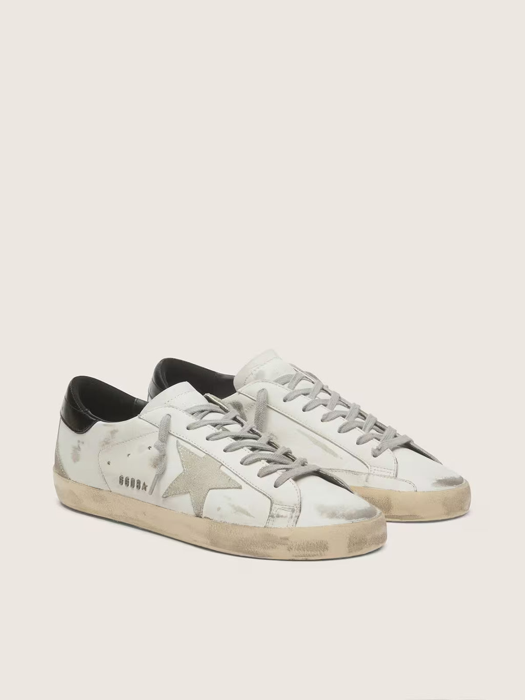 GOLDEN GOOSE — SUPER-STAR Black Heel Studs