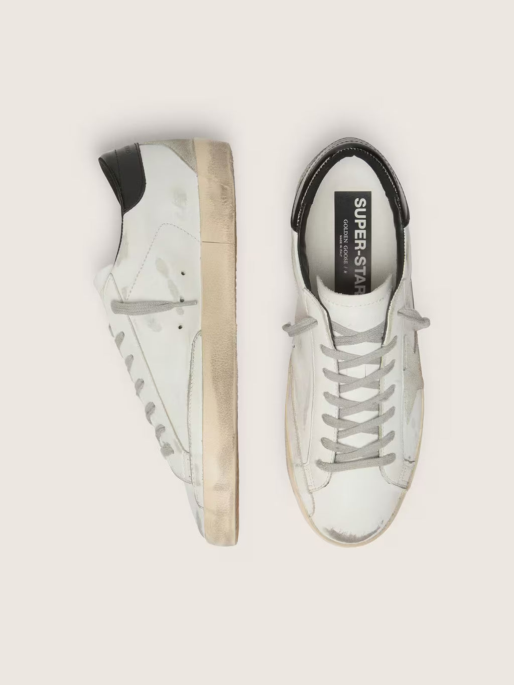 GOLDEN GOOSE — SUPER-STAR Black Heel Studs