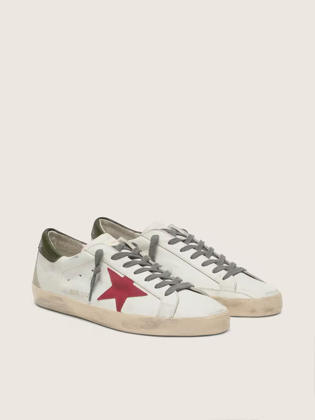 GOLDEN GOOSE — SUPER-STAR Red Star / Green Heel